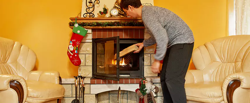 Rusted Metal Fireplace Restoration in Livermore, California